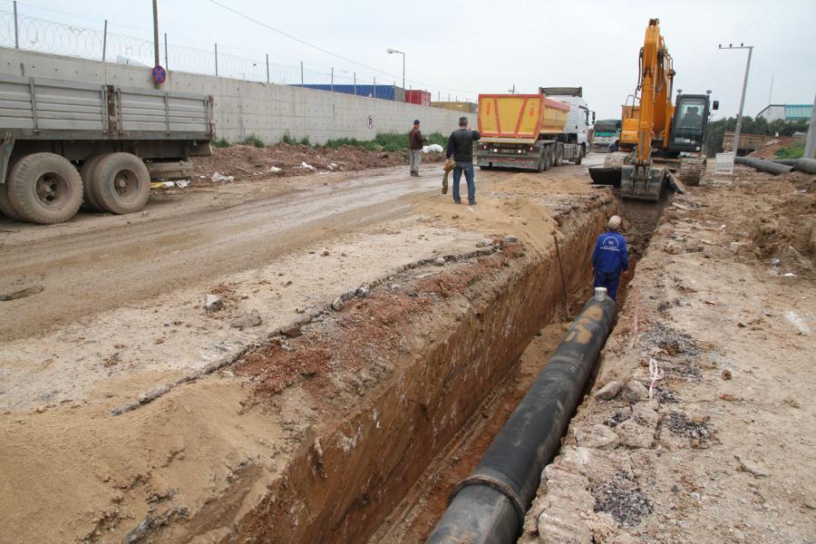 GEBZE DE 500 MM ÇAPINDAKİ İÇMESUYU HATTI YENİLENİYOR