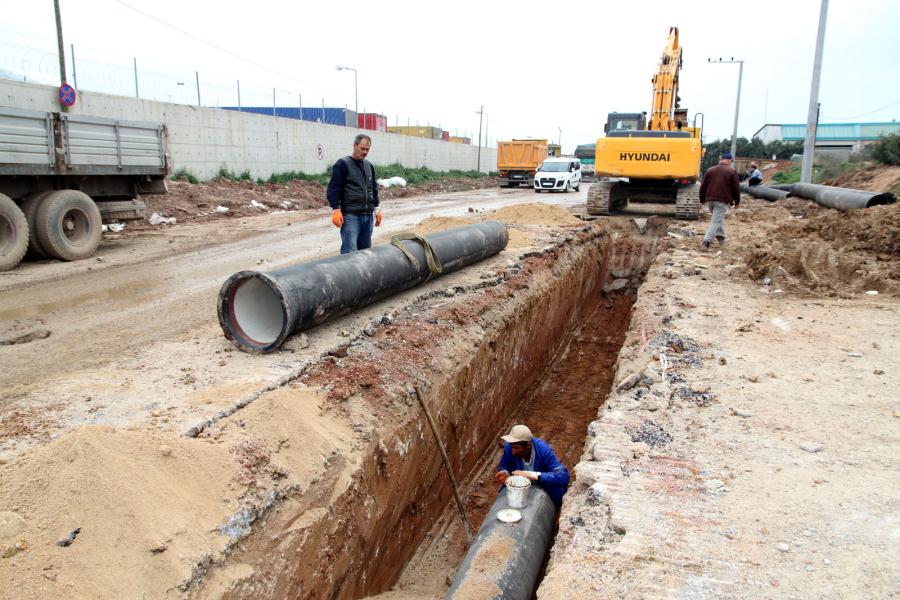GEBZE DE 500 MM ÇAPINDAKİ İÇMESUYU HATTI YENİLENİYOR