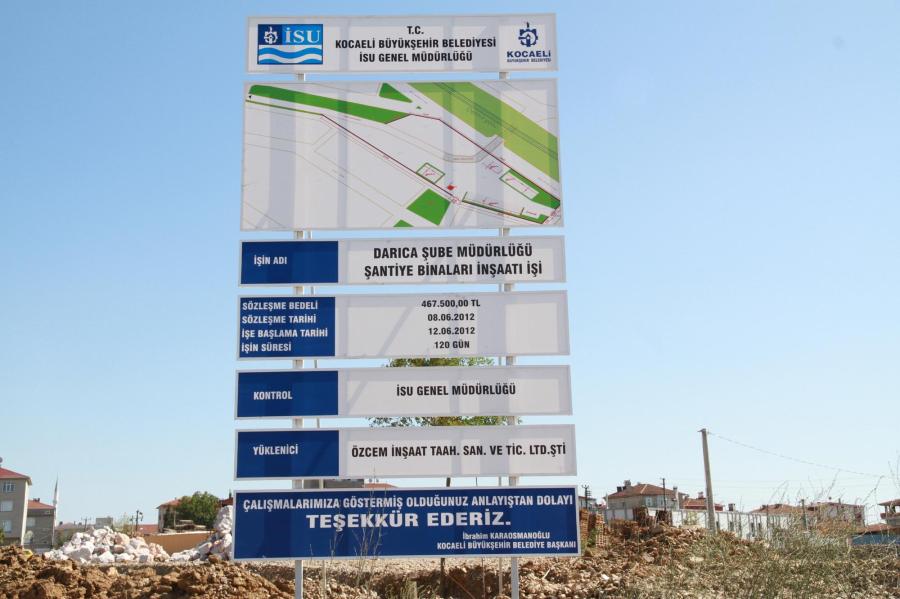 DARICA DA DAHA İYİ HİZMET İÇİN YENİ ŞANTİYE YAPILIYOR