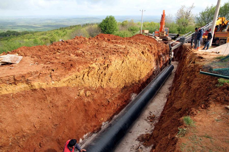 NAMAZGAH BARAJI İÇMESUYU İSALE HATLARI YAPILIYOR