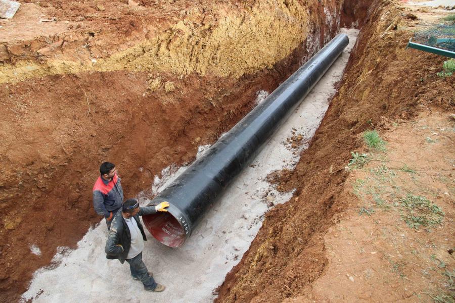 NAMAZGAH BARAJI İÇMESUYU İSALE HATLARI YAPILIYOR