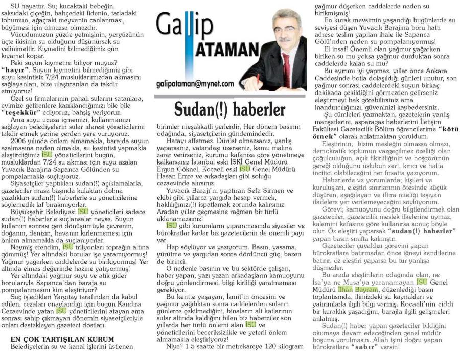 SUDAN (!) HABERLER- GALİP ATAMAN