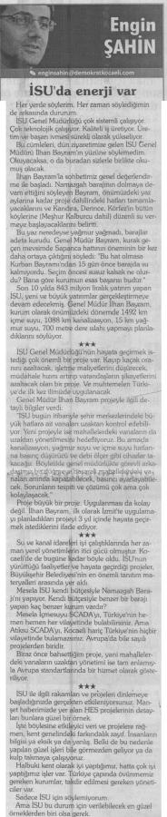 İSU'DA ENERJİ VAR