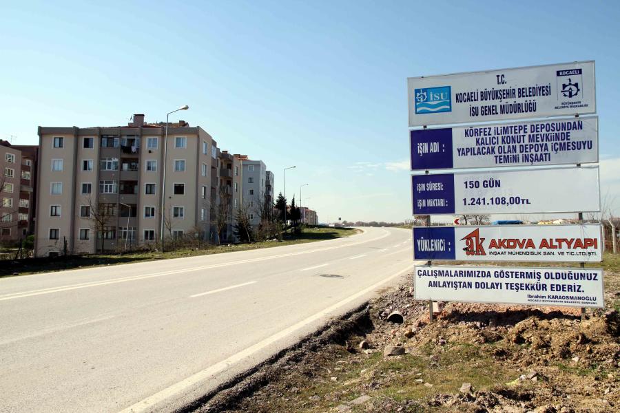 KÖRFEZ İLİMTEPE’DE 2000 M3 DEPO VE 4 KM İSALE HATTI İNŞA EDİLİYOR