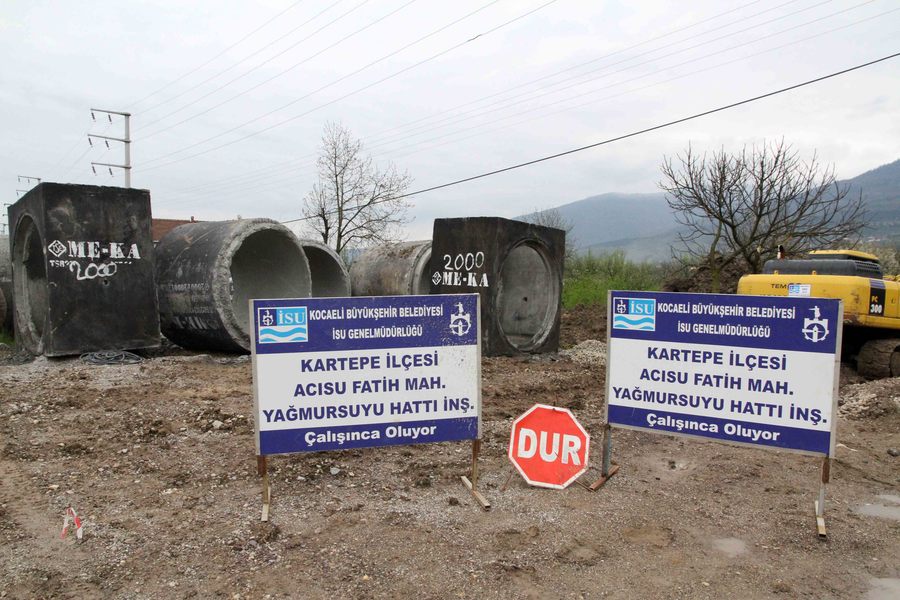 KARTEPE ACISU YAĞMURSUYU HATTI’NA KAVUŞUYOR