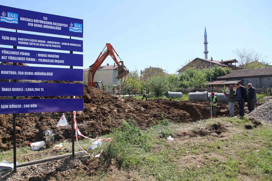 KARTEPE UZUNÇİFTLİKTE 3.7 KM YAĞMURSUYU ALTYAPISI