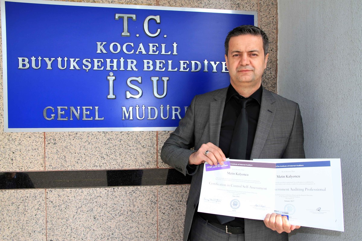 İSU İÇ DENETÇİSİ, ULUSLARARASI SERTİFİKA ALDI