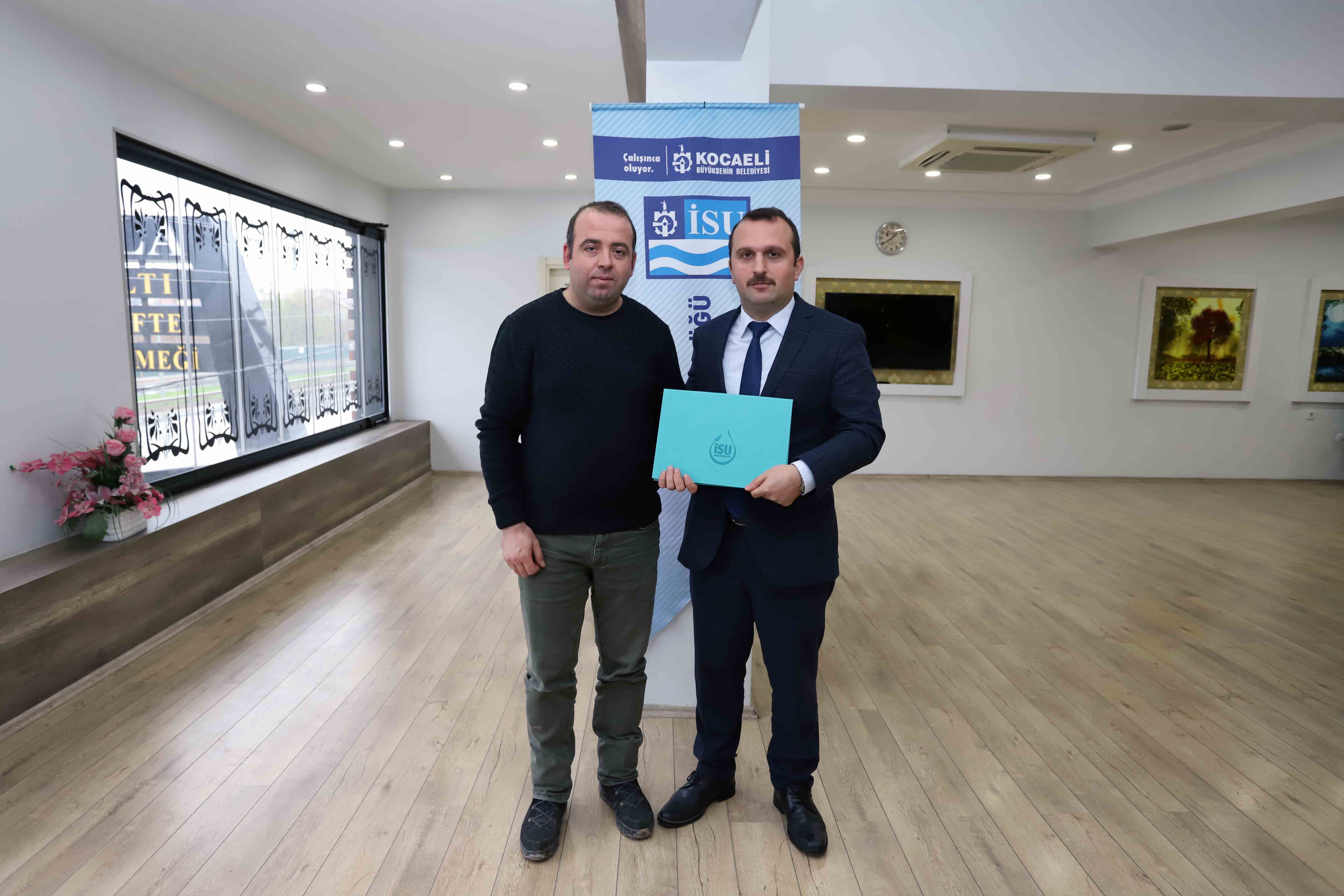 İSU KARTEPE PERSONELİ TAKDİR BELGESİ İLE ÖDÜLLENDİRİLDİ 