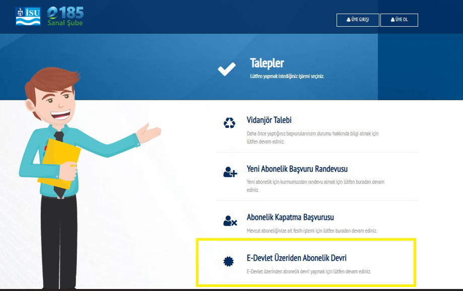 İSU, E-DEVLET ÜZERİNDE HİZMET VERMEYE BAŞLADI