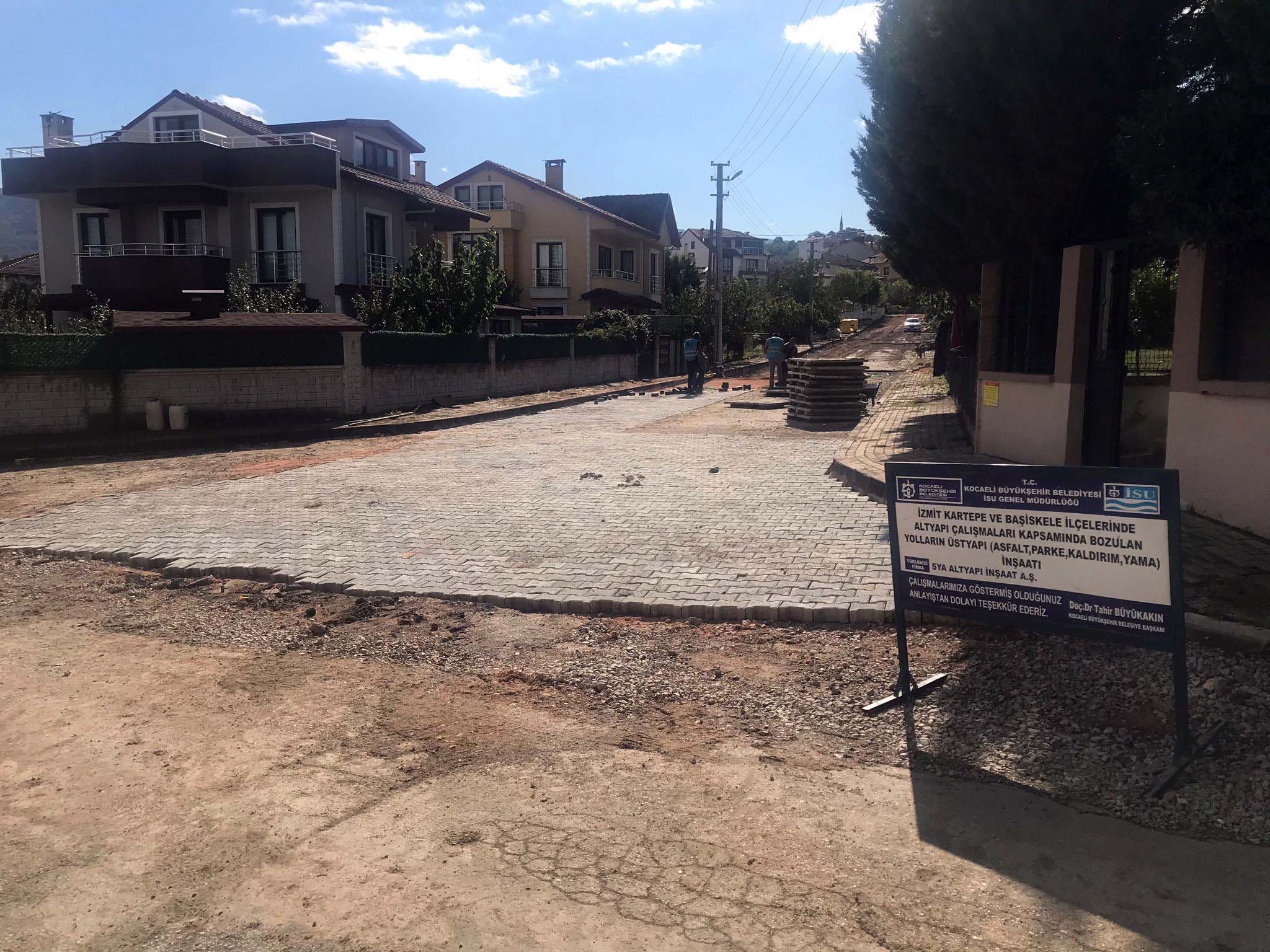BAŞİSKELE’DE ALTYAPIDAN SONRA ÜSTYAPI ÇALIŞMALARI YAPILIYOR