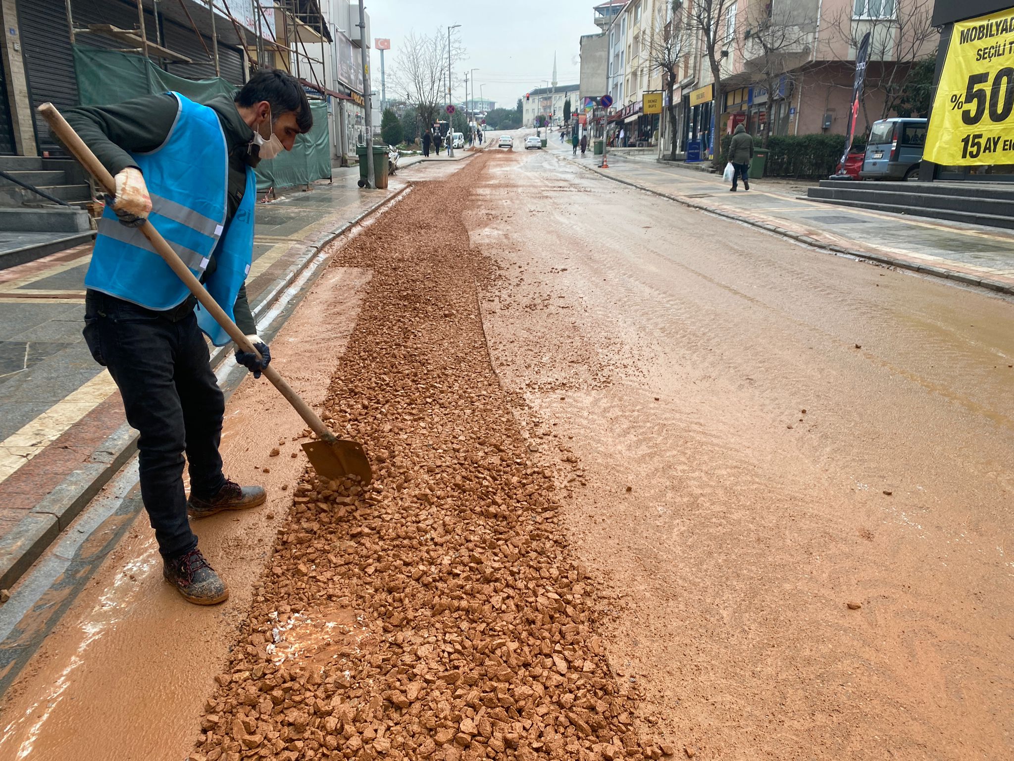 KAR SONRASI ALTYAPI VE ÜSTYAPI ÇALIŞMALARI BAŞLADI