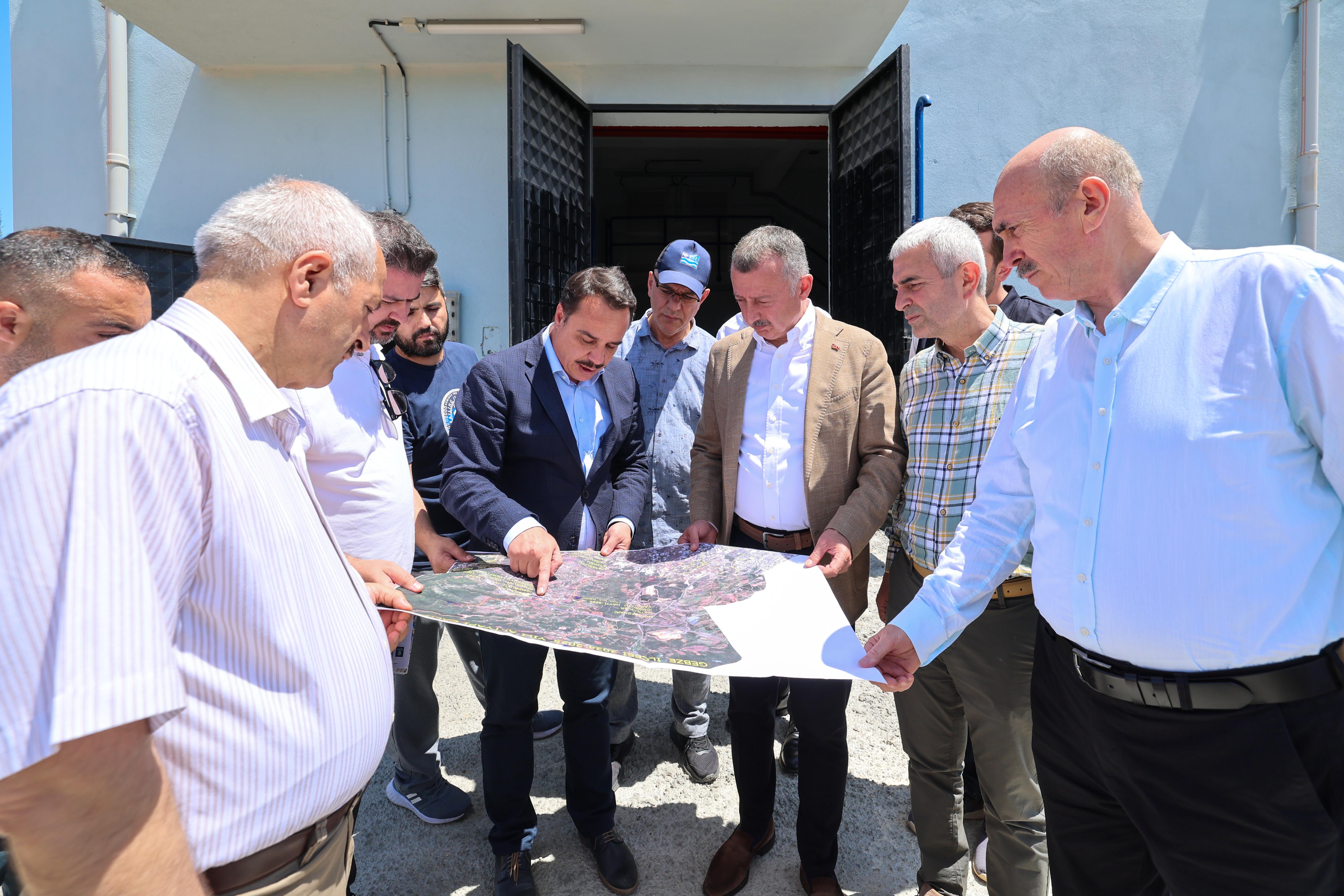 BAŞKAN BÜYÜKAKIN, CUMAKÖY VE OVACIK'TAKİ ALTYAPI ÇALIŞMALARINI İNCELEDİ