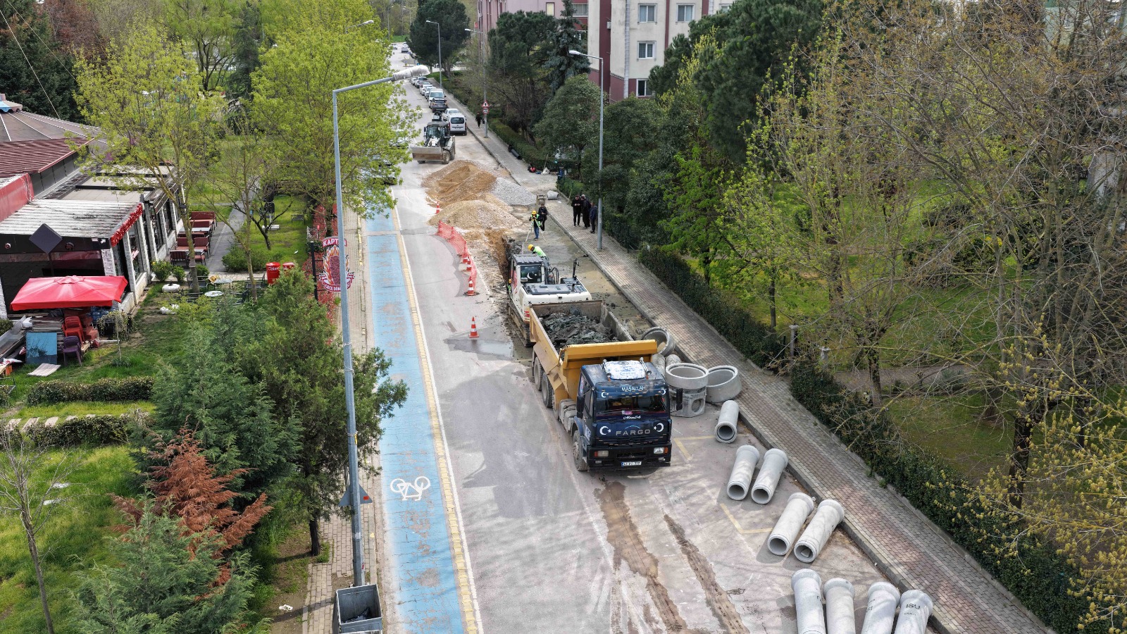 YAHYA KAPTAN’A 940 METRELİK YENİ YAĞMUR SUYU HATTI